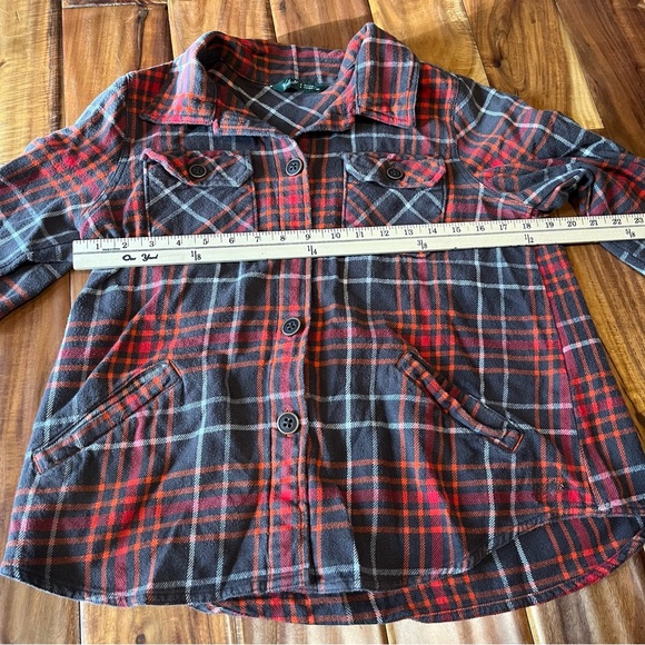 Woolrich - Flannel Plaid Shirt Jacket Size medium Pockets Elbow pads - Picture 6 of 10